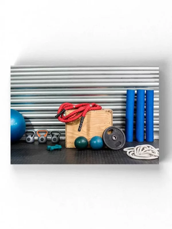 Fitness Equipment Wrapped Canvas -Image by Shutterstock